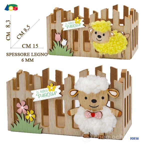 Cassetta Legno Intagliato Con Pecorella Stoffa – Assortito