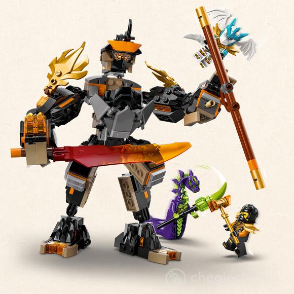 LEGO NINJAGO 71854 Mech della Missione di Cole e Drago Zane, Action Figure Giocattolo con 3 Minifigure, Regalo per Bambini 7+
