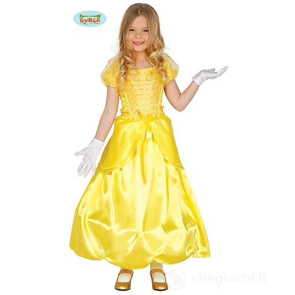 Costume Principessa Delle Fiabe Gialla Bambina Taglia 3-4 Anni (83200)