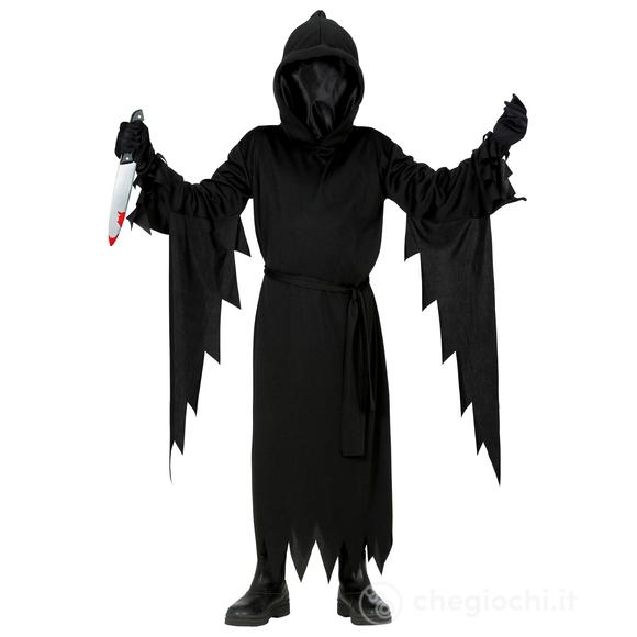 Costume Reaper (Tunica Con Cappuccio Maschera Senza Volto, Cintura) (140 cm / 8-10 Years) (52207)