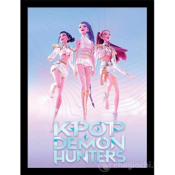 Poster KPop Demon Hunters 30 x 40 cm - Incorniciato