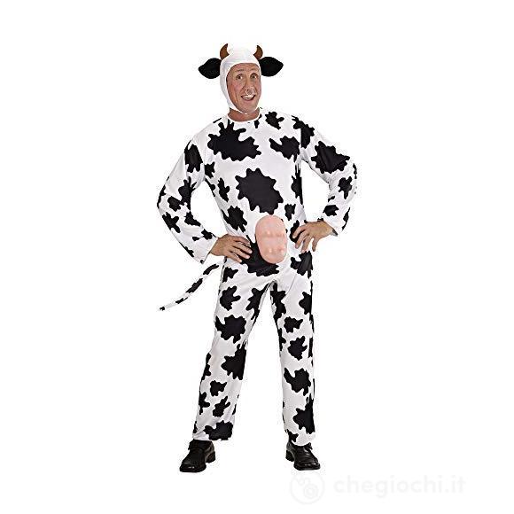 Mucca Gaia (Costume Con Mammelle, Copricapo Con Corna) L