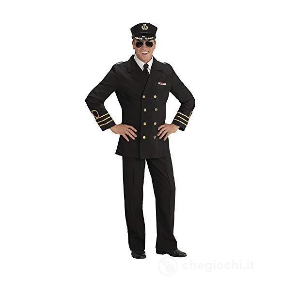 Ufficiale Di Marina (Giacca, Camicia Finta Con Cravatta, Pantaloni, Cappello) XL