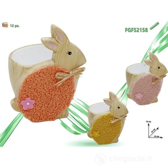 Vaso Con Coniglio Pasquale 15cm Ass.to (452158)