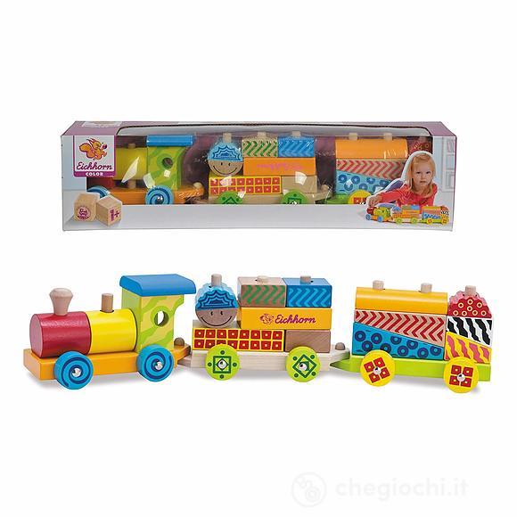 Trenino colorato 41 cm in legno (100002223)