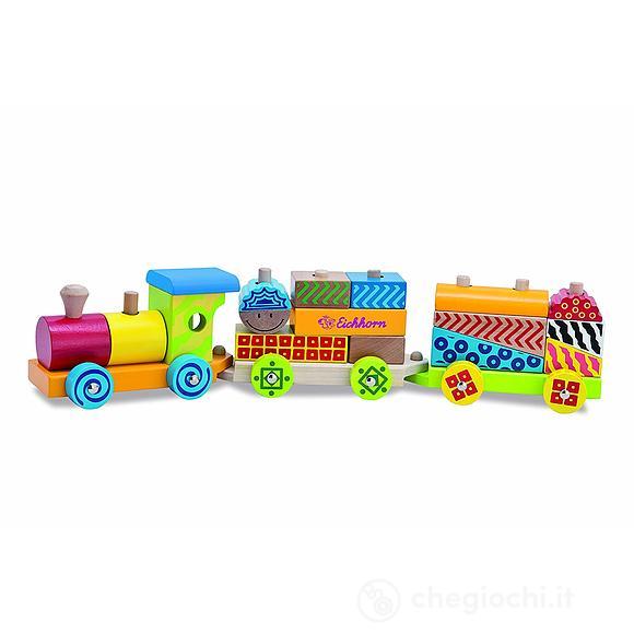 Trenino colorato 41 cm in legno (100002223)