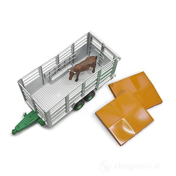 Rimorchio trasporto animali con 1 mucca (02227)