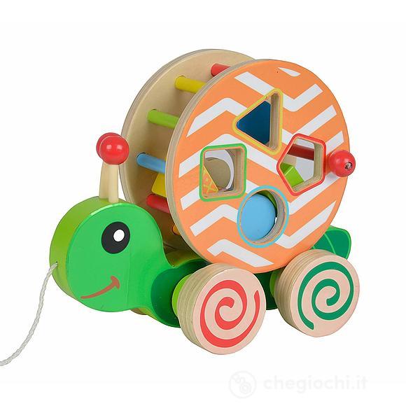 Lumaca trainabile con blocchi sagomati in legno (100002231)