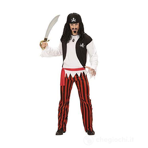 Pirata (Camicia Con Gilet, Pantaloni, Cintura, Copricapo) M