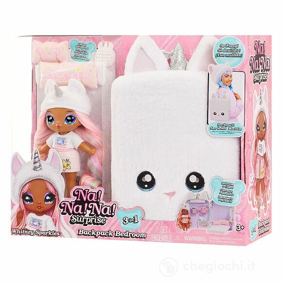 Na! Na! Na! Surprise 3-In-1 Backpack Bedroom Unicorn Playset- Whitney Sparkles (592365)