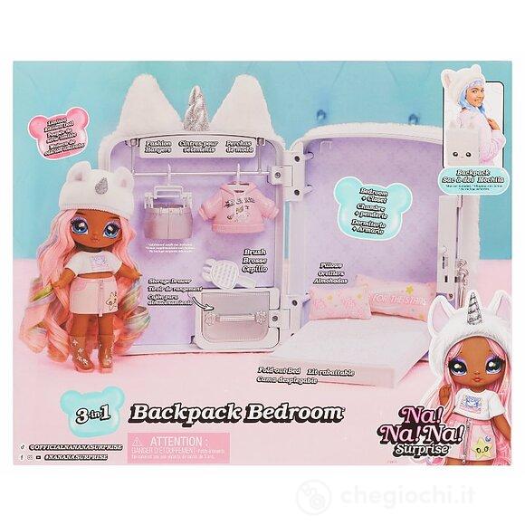 Na! Na! Na! Surprise 3-In-1 Backpack Bedroom Unicorn Playset- Whitney Sparkles (592365)