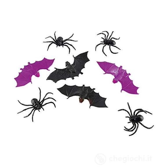 Amscan: GruseltiereSpinne+Fledermaus H. Set 14 Animali Pipistrelli E Ragni