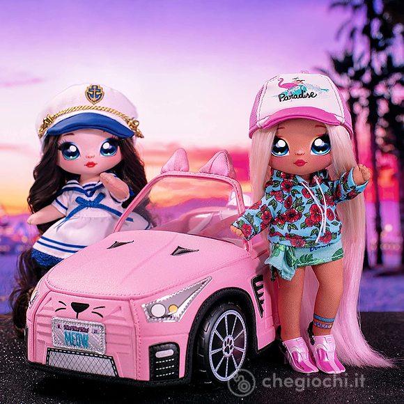 Na! Na! Na! Surprise Macchina Decappottabile di Peluche Per Bambole, Colore Rosa