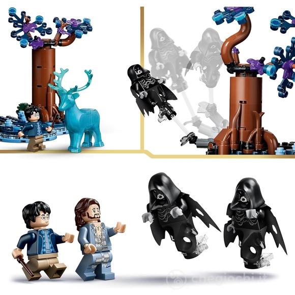 LEGO Harry Potter 76475 Foresta Proibita: Expecto Patronum, Giocattolo con 2 Dissennatori, Cervo e 2 Minifigure, Regalo 7+