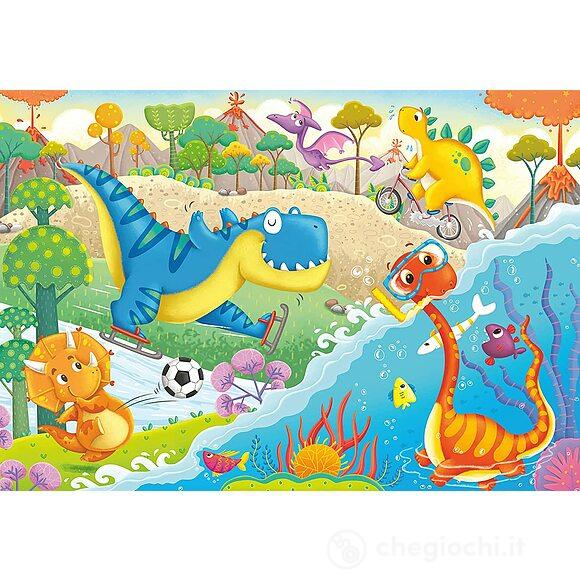 Dinosauri giocosi - Puzzle 2 x 12 pezzi (05246)