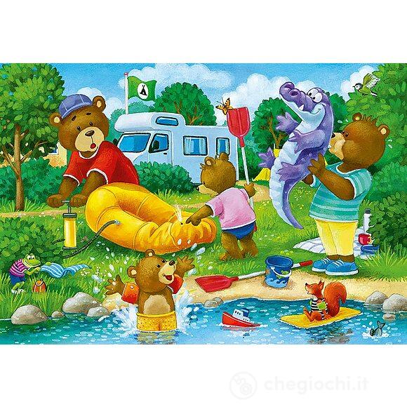 Famiglia di orsi va in campeggio - Puzzle 2 x 24 pezzi (05247)