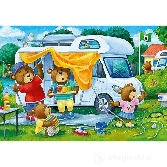 Famiglia di orsi va in campeggio - Puzzle 2 x 24 pezzi (05247)