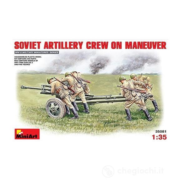Soviet Artillery Crew On Maneuver
