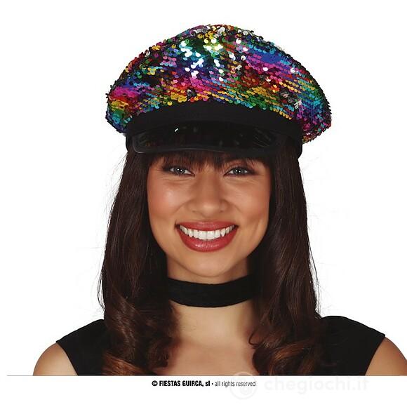 Cappello Polizia Paillettes Multicolore (13248)