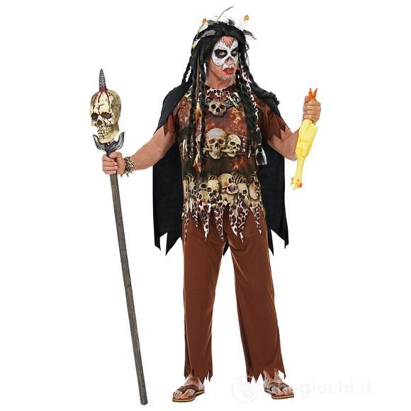 Sacerdote Voodoo (Maglietta, Pantaloni, Fascia Per Testa, Mantello) S