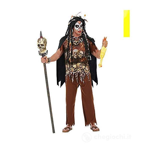 Sacerdote Voodoo (Maglietta, Pantaloni, Fascia Per Testa, Mantello) L