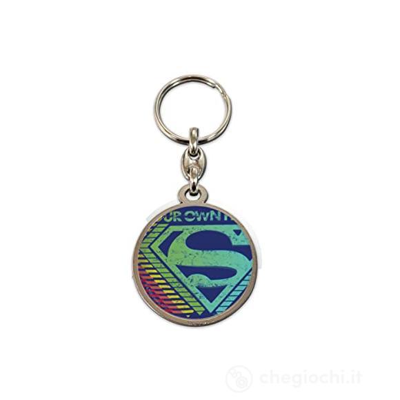 DC Superman Logo Round Metal Keychain