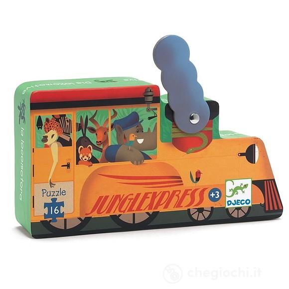 La locomotiva Silhouette puzzle 16 pezzi (DJ07267)