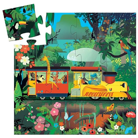 La locomotiva Silhouette puzzle 16 pezzi (DJ07267)