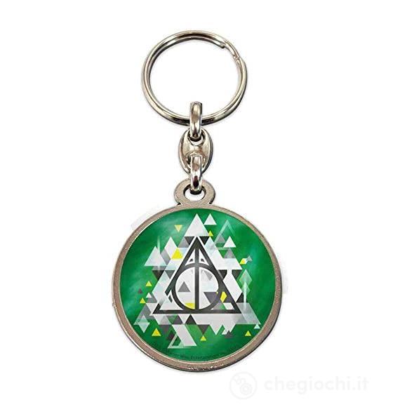 Deathly Hallows Round Metal Keychain