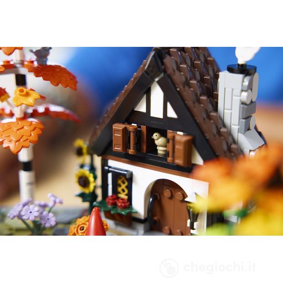 LEGO Icons 11372 Giardino Autunnale del Cottage, Kit Modellismo Adulti, Decorazione Camera da Letto Fai da te, Idea Regalo