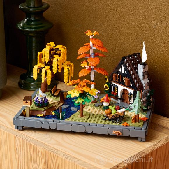 LEGO Icons 11372 Giardino Autunnale del Cottage, Kit Modellismo Adulti, Decorazione Camera da Letto Fai da te, Idea Regalo
