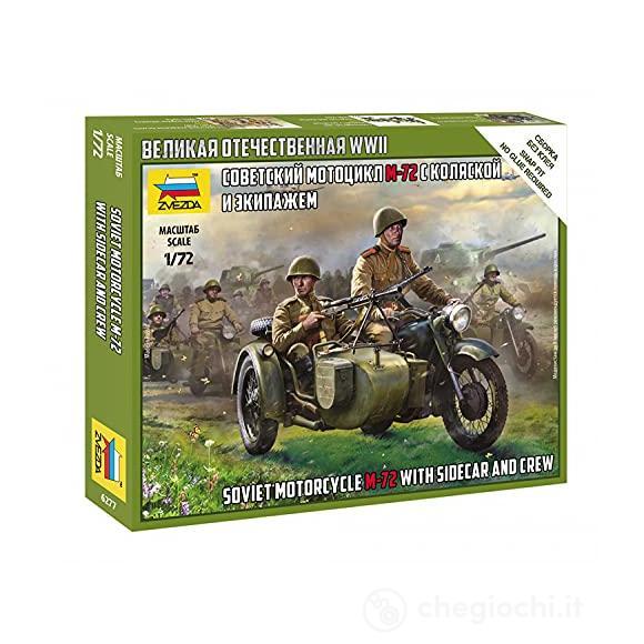 1/72 Soviet M-72 Sidecar Motorcycle w/Crew (ZS6277)