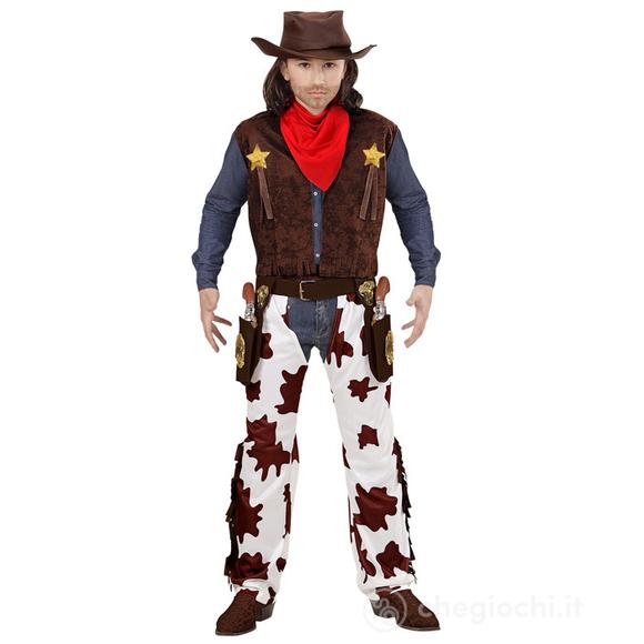 Cowboy (gilet, chaps, cappello, bandana) 164 cm / 14-16 anni - Costume Bimbo - Wild West, Feste dei Bambini e di Compleanno, World Book Day