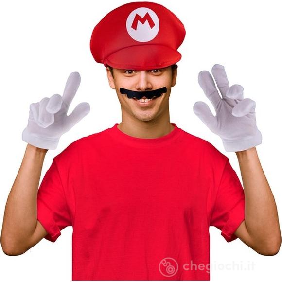Supermario Set Cappello Baffi Guanti (51285)