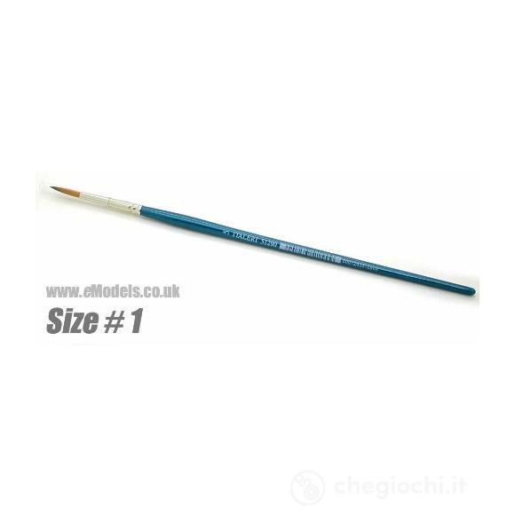 1 Synthetic Round Brush With Brown Tip