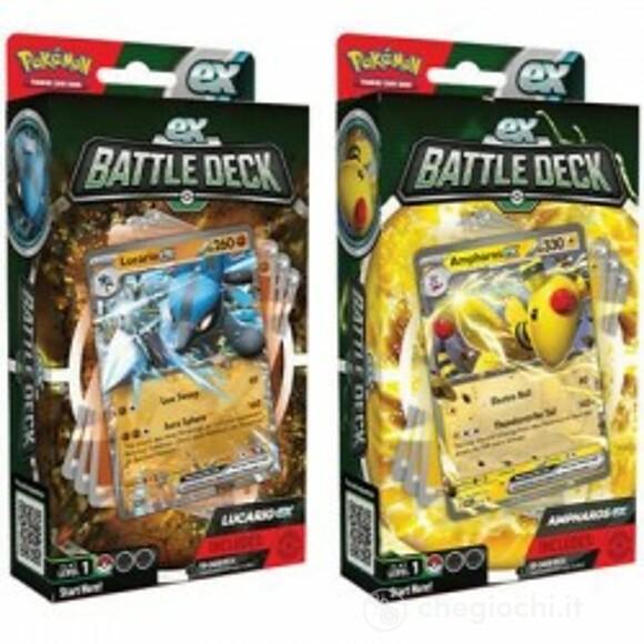 Carte da gioco Pokemon Collezione Lucario Ex Ampharos Ex - articolo assortito 1 pz