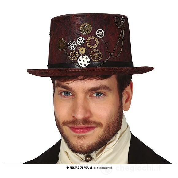 Cilindro Steampunk Simil Pelle (13296)
