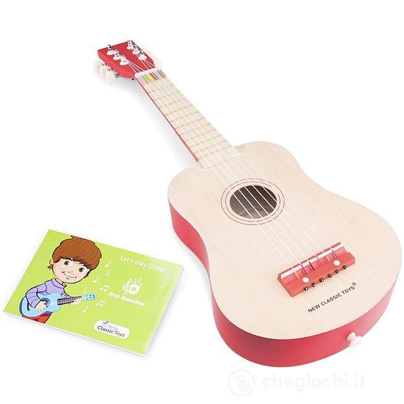 Chitarra rossa legno naturale 65cm (10300)