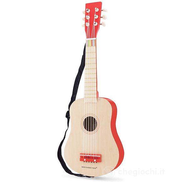 Chitarra rossa legno naturale 65cm (10300)