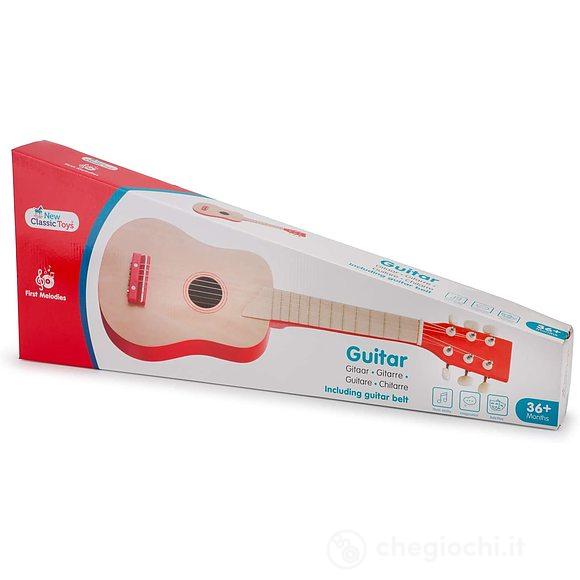 Chitarra rossa legno naturale 65cm (10300)