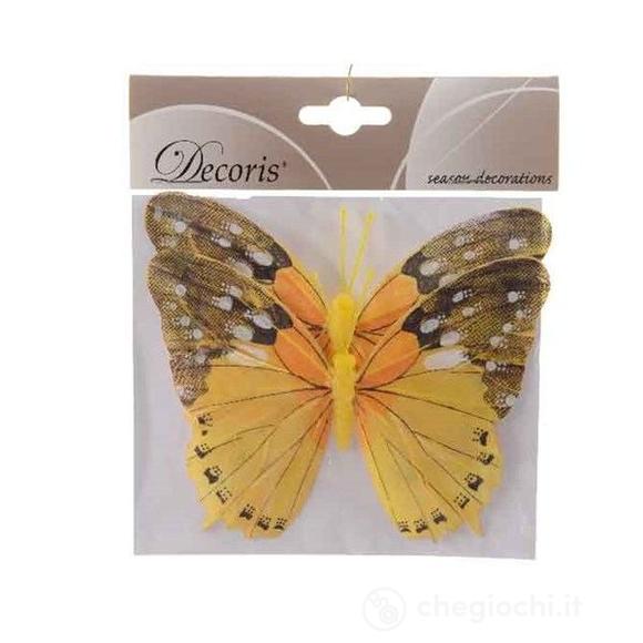 2 Farfalle Gialle Decorazione 10 cm (890591)