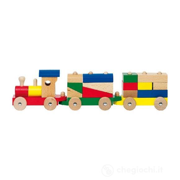 Goki Mattoncini Di Legno Per Costruire - Gioco Educativo Per Bambini 3+ - 79402
