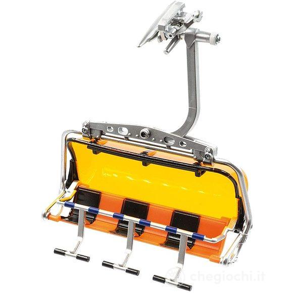 Seggiola a 6 posti nero arancio per Seggiovia (JC86150)