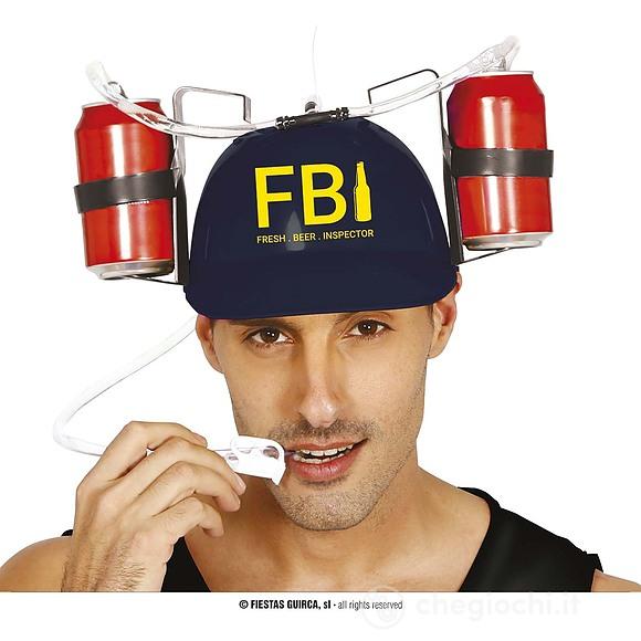 Cappello Porta Bibite Con Cannucce "Fbi" (13305)