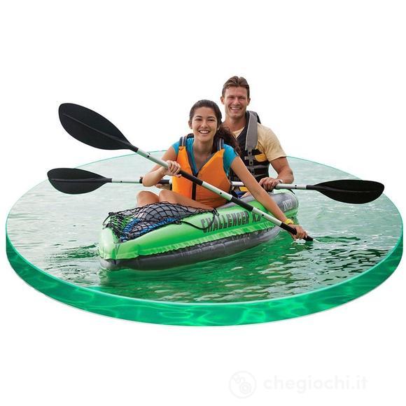 Canoa Challenger K2 cm 351X76X38 - Pompa e remi inclusi (68306)