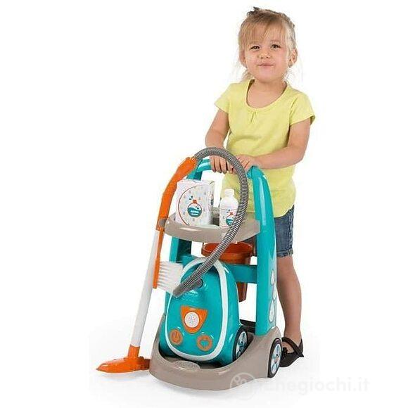 Carrello delle pulizie con aspirapolvere e 9 accessori (7600330309)