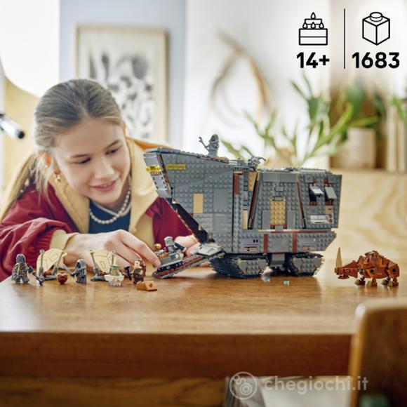 LEGO Star Wars 75453 Sandcrawler e Mudhorn Offworld, Kit con Figura di Grogu e 5 Minifigure, Regalo di Compleanno Ragazzi 14+