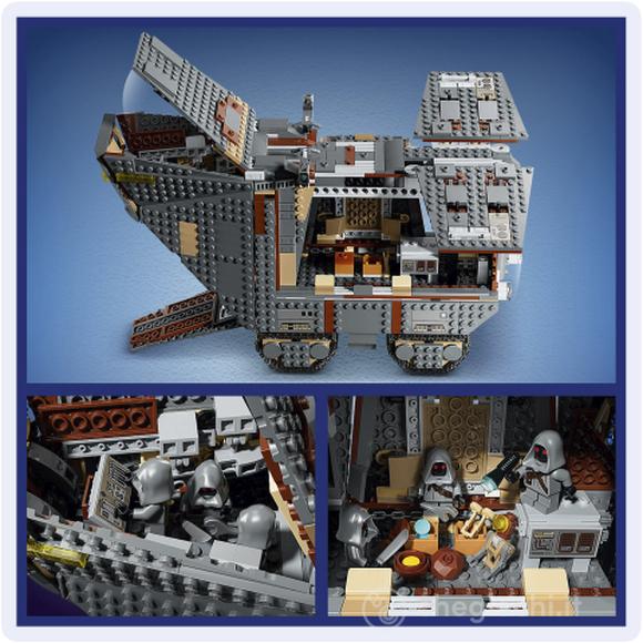 LEGO Star Wars 75453 Sandcrawler e Mudhorn Offworld, Kit con Figura di Grogu e 5 Minifigure, Regalo di Compleanno Ragazzi 14+