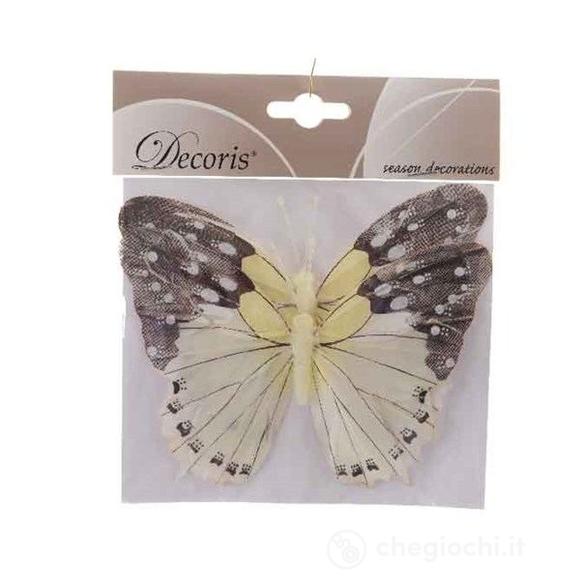 2 Farfalle Bianche Decorazione 10 cm (890593)