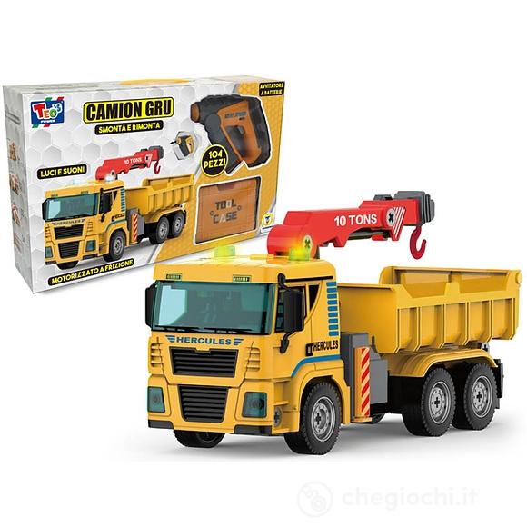 Playset Camion gru smonta e rimonta con trapano